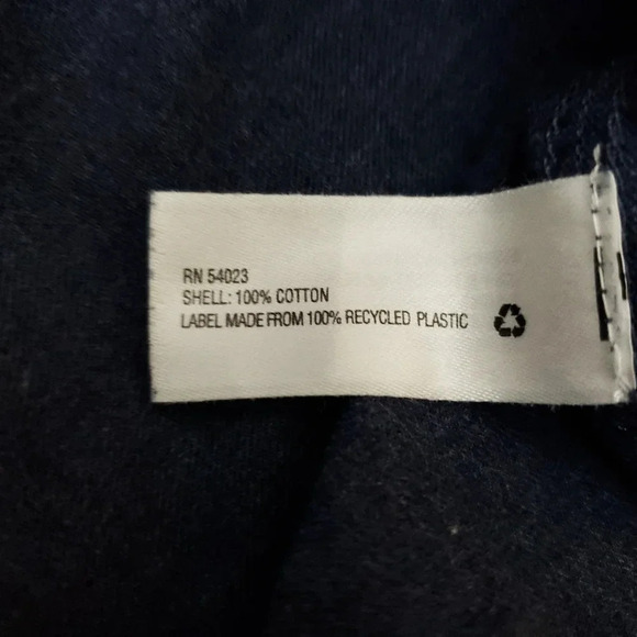 GAP Shirt Dress Navy Blue Long Sleeve Collared Knee Length Button Up Shift - Picture 6 of 8